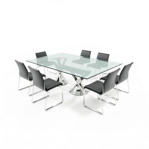 Crystal Glass Dining Table
